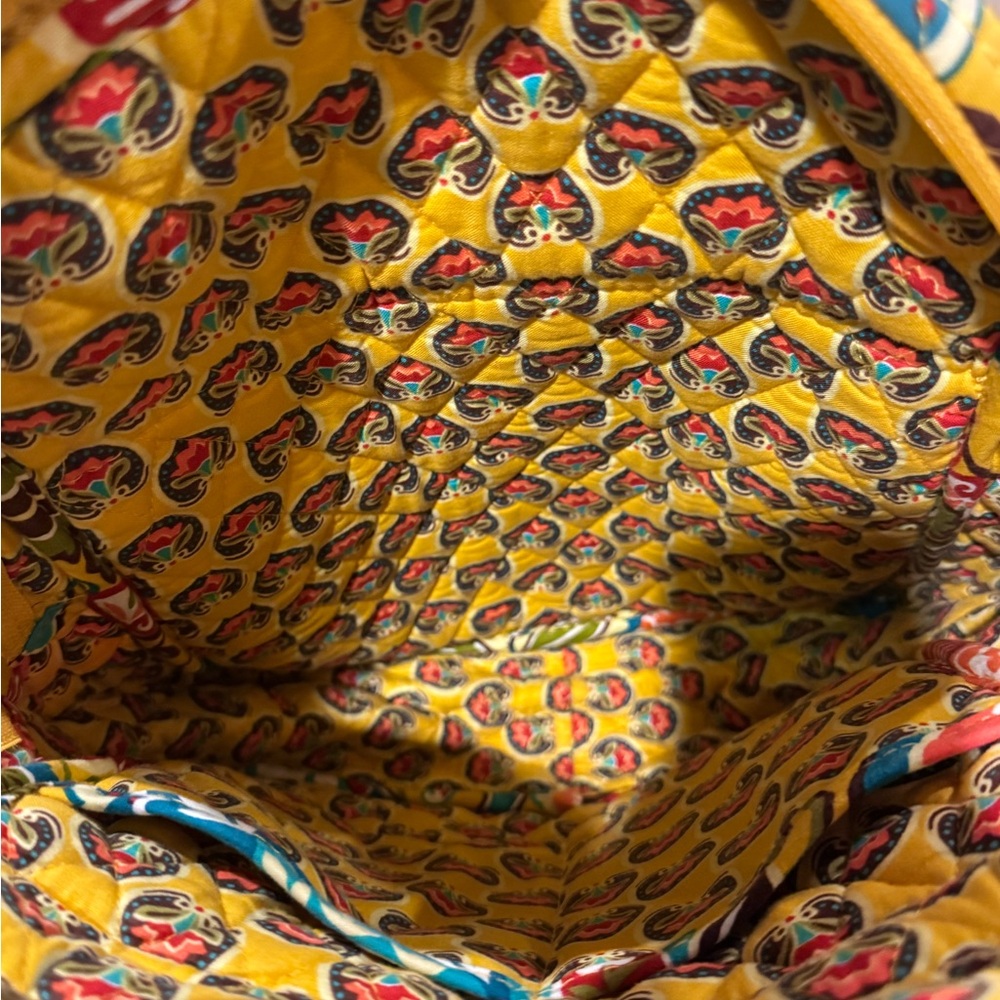 Vera Bradley Provençal Backpack Yellow Paisley Floral - Picture 7 of 8